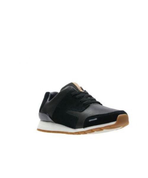 CLARKS - MYLES STREET BLACK LEATHER CLARKS - MYLES STREET BLACK LEATHER